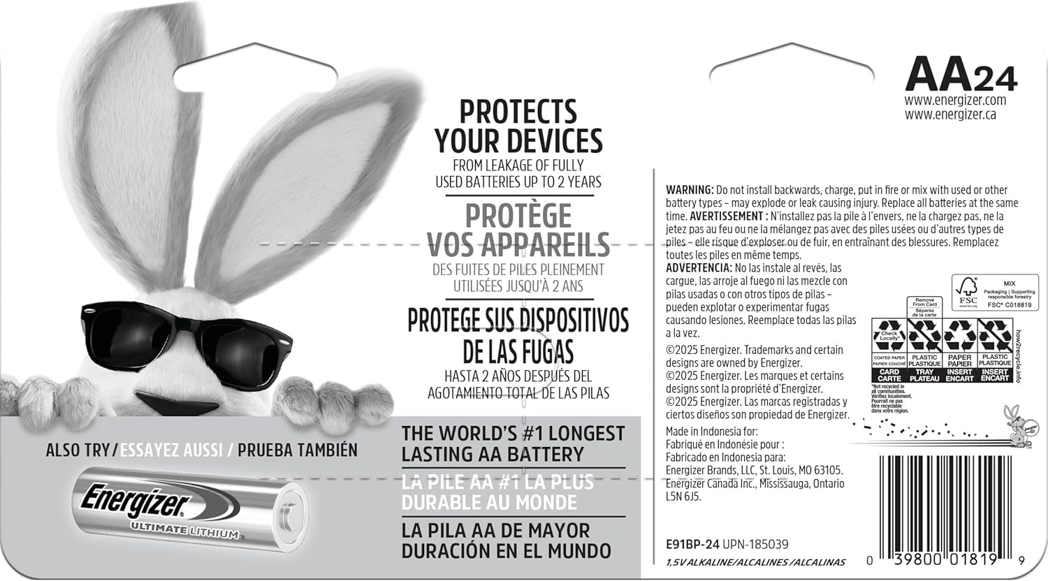 AA Batteries, MAX Double AA Battery Alkaline, 24 Count